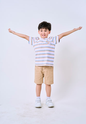 Mossimo Kids Spongebob White Unisex Stripes Tshirt For Girls For Boys