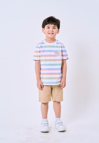 Mossimo Kids Spongebob White Unisex Stripes Tshirt For Girls For Boys