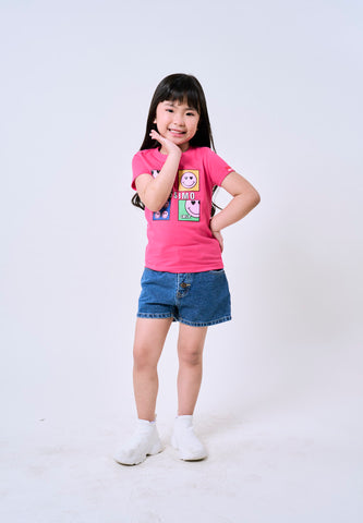 Mossimo Kids Raspberry Basic Graphic Tshirt For Girl