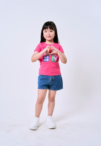 Mossimo Kids Raspberry Basic Graphic Tshirt For Girl