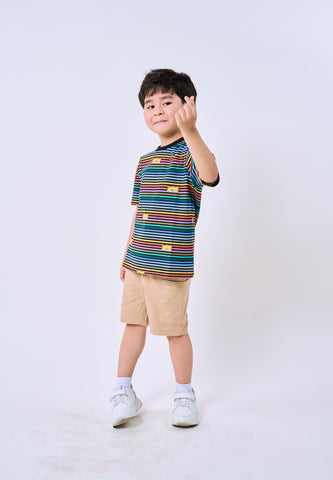 Mossimo Kids Spongebob Black Unisex Stripes Tshirt For Girls For Boys