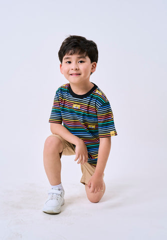 Mossimo Kids Spongebob Black Unisex Stripes Tshirt For Girls For Boys