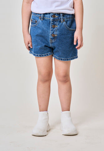 Mossimo Kids Alice Blue Denim Button Shorts For Girls