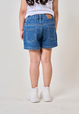 Mossimo Kids Alice Blue Denim Button Shorts For Girls