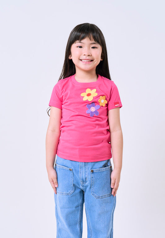 Mossimo Kids Raspberry Floral Graphic Tshirt For Girl