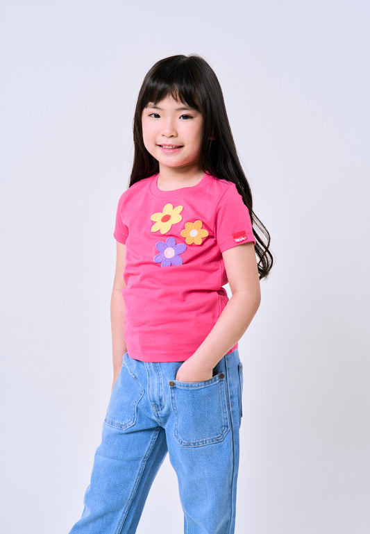 Mossimo Kids Raspberry Floral Graphic Tshirt For Girl