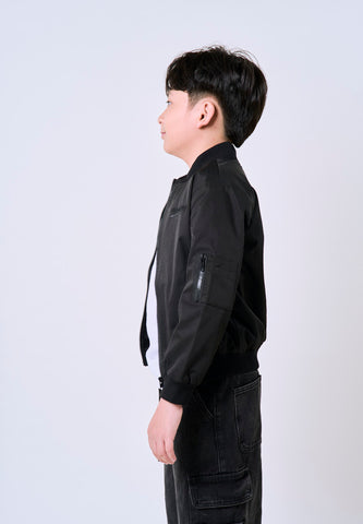 Mossimo Kids Boys Black Track Embroidered Jacket