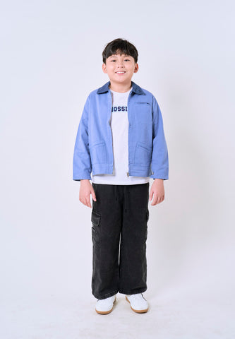 Mossimo Kids Boys' Blue Two Tone Collar Denim Jacket