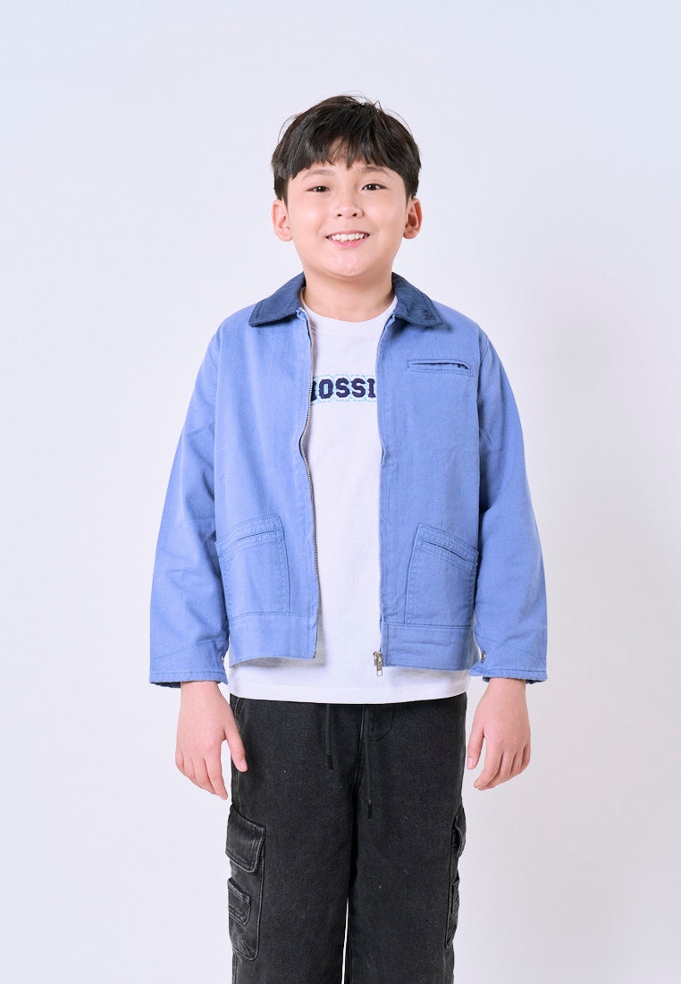 Mossimo Kids Boys' Blue Two Tone Collar Denim Jacket
