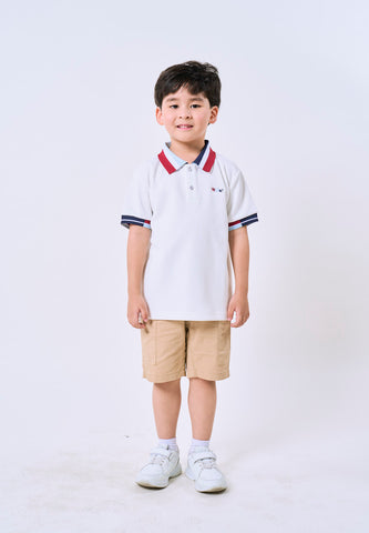 Mossimo Kids White Sporty Color Blocking Polo Top- For Boys
