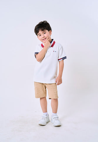 Mossimo Kids White Sporty Color Blocking Polo Top- For Boys