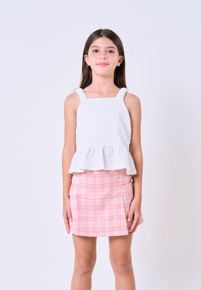Mossimo Kids White Woven Ruffle Top - For Girls