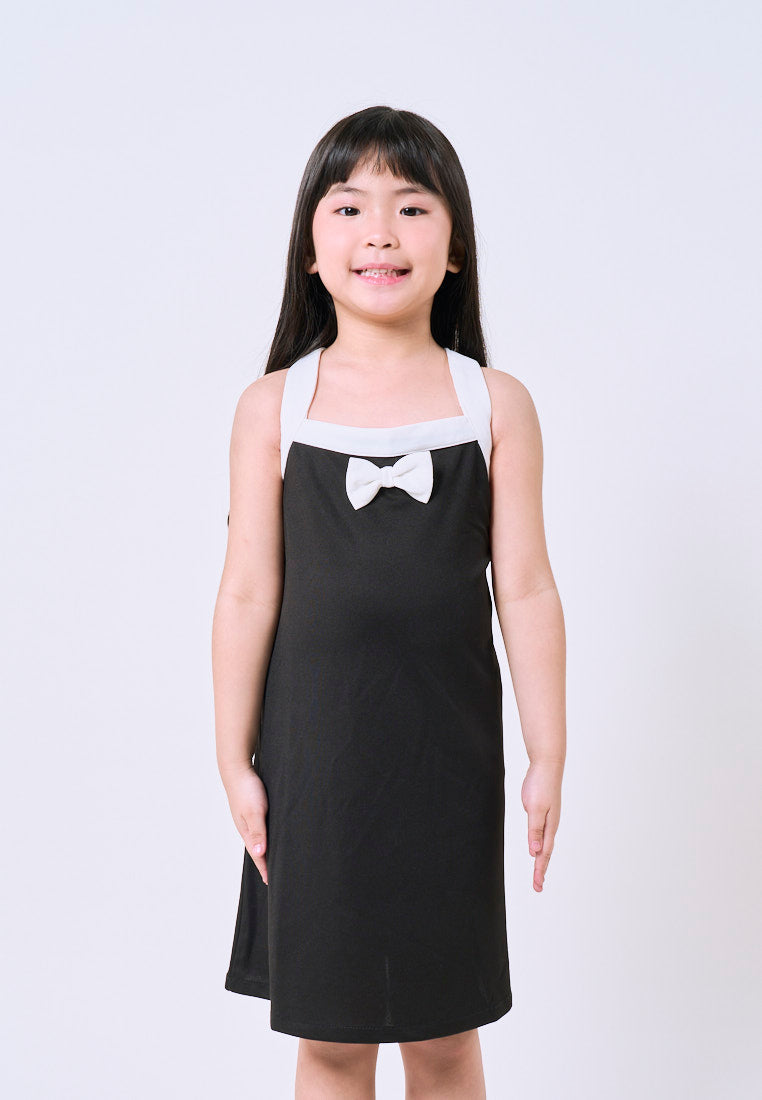 Mossimo Kids Girls Black Contrast Color Ribbon Dress