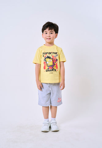 Mossimo Kids Spongebob Yellow Unisex Tshirt & Shorts Set For Boys
