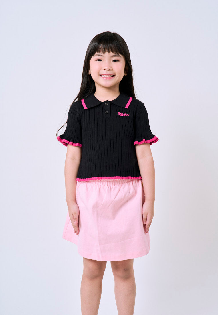 Mossimo Kids Black Knit Collared Top For Girls