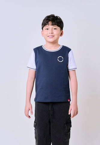 Mossimo Kids Sebastian Blue Color Blocking Sporty Top For Boys