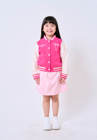 Mossimo Kids Raspberry Knit Bomber Jacket For Girls