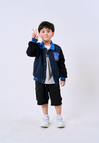 Mossimo Kids Zane Blue Baseball Jacket For Boys