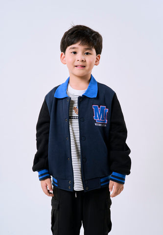 Mossimo Kids Zane Blue Baseball Jacket For Boys