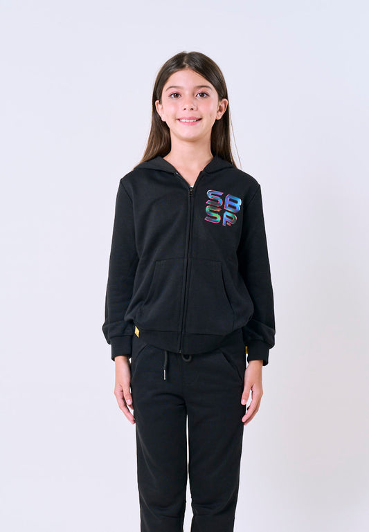 Mossimo Kids Black Unisex Spongebob Hoodie & Jogger Set For Girls For Boys