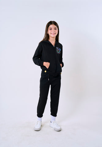 Mossimo Kids Black Unisex Spongebob Hoodie & Jogger Set For Girls For Boys