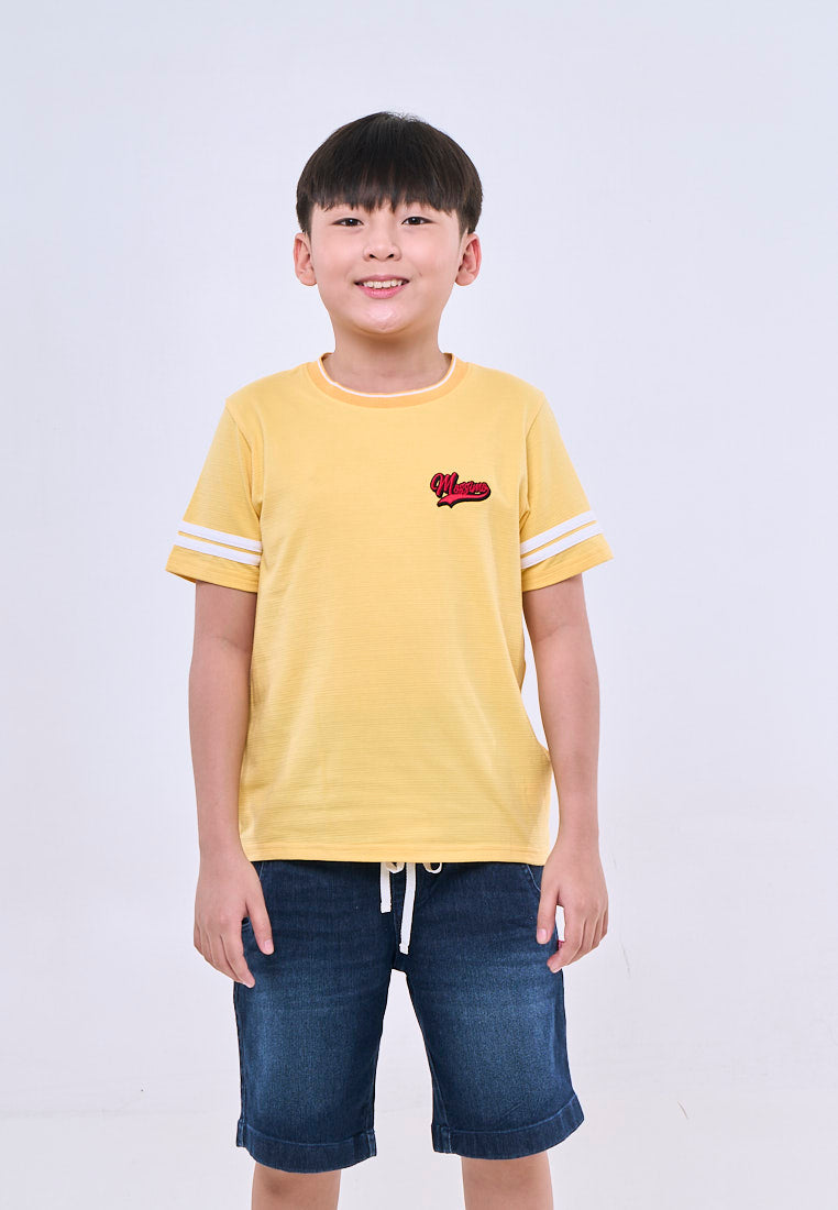 Mossimo Kids Stanley Yellow Sporty Round Neck Top