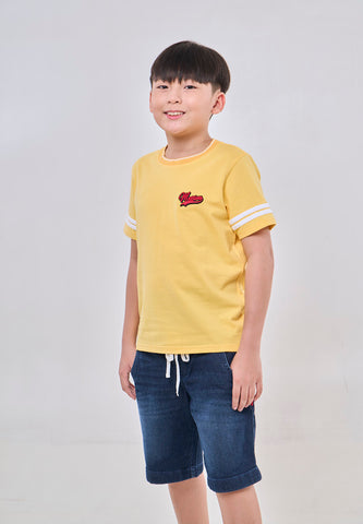 Mossimo Kids Stanley Yellow Sporty Round Neck Top