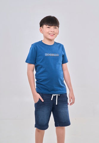Mossimo Kids Dale Soda Blue Basic Graphic Tshirt