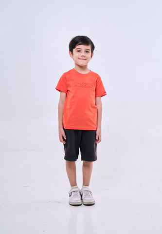 Mossimo Kids Kenneth Red Orange Basic Graphic Tshirt