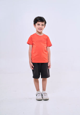 Mossimo Kids Kenneth Red Orange Basic Graphic Tshirt