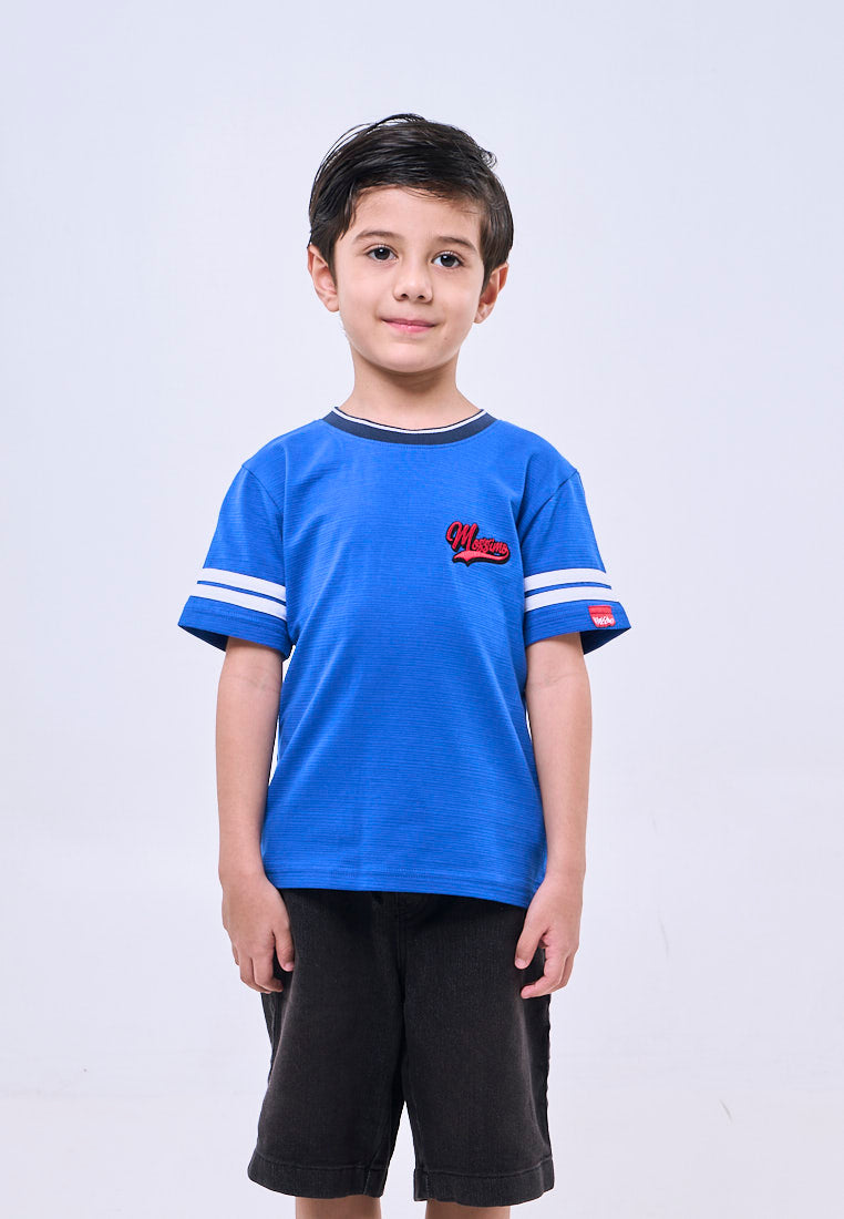 Mossimo Kids Stanley Dazz Blue Sporty Round Neck Top
