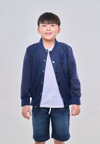 Mossimo Kids Lumen Dazz Blue Denim Varsity Jacket