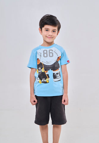 Mossimo Kids Blue Unisex Mossybear Basic Tshirt