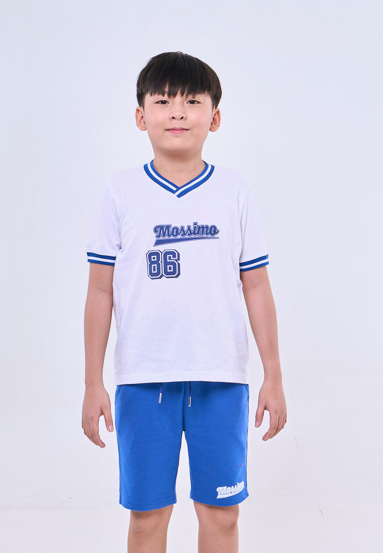 Mossimo Kids White Blue Casual Sporty Shorts Set For Boys