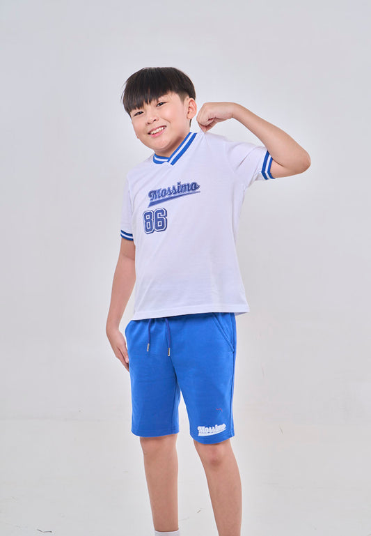 Mossimo Kids White Blue Casual Sporty Shorts Set For Boys