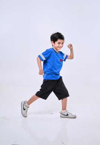 Mossimo Kids Stanley Dazz Blue Sporty Round Neck Top