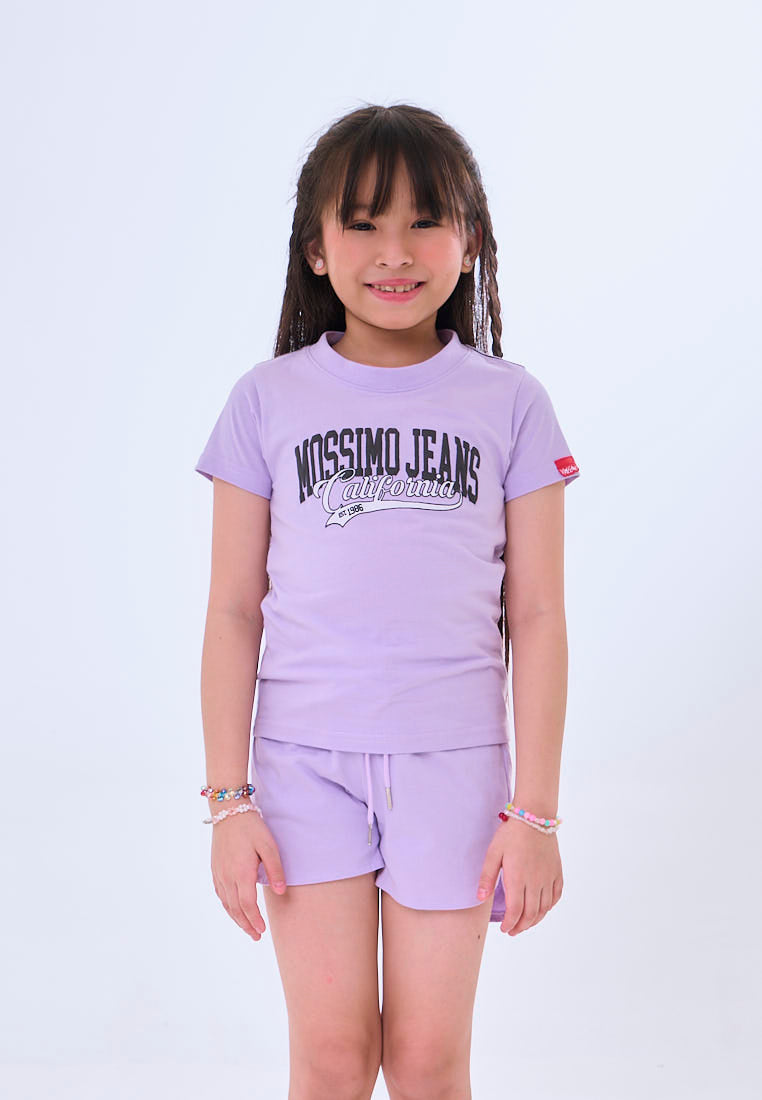 Mossimo Kids Chantelle Purple Graphic Tshirt & Short Set