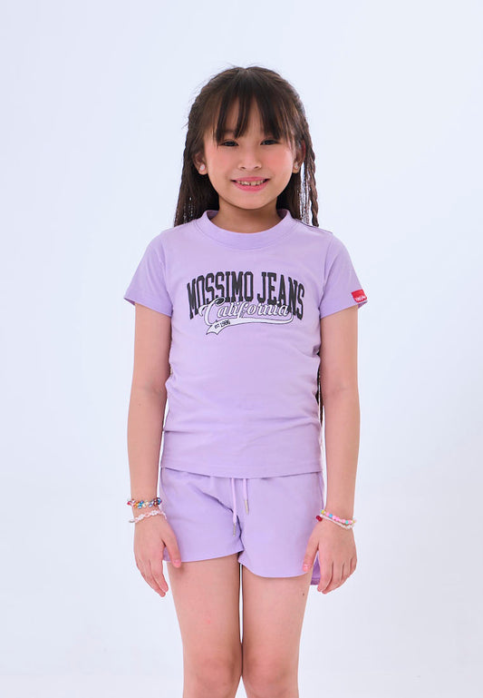 Mossimo Kids Chantelle Purple Graphic Tshirt & Short Set
