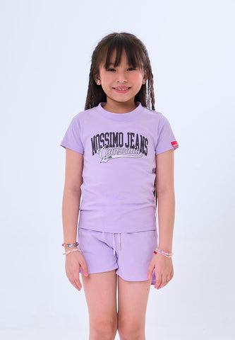 Mossimo Kids Chantelle Purple Graphic Tshirt & Short Set