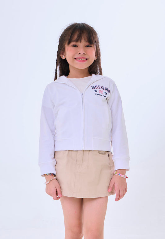 Mossimo Kids Thaliel White Knit Longsleeves Hoodie