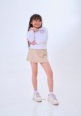 Mossimo Kids Thaliel White Knit Longsleeves Hoodie
