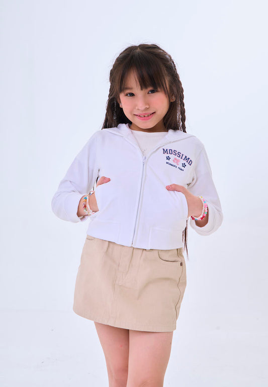 Mossimo Kids Thaliel White Knit Longsleeves Hoodie