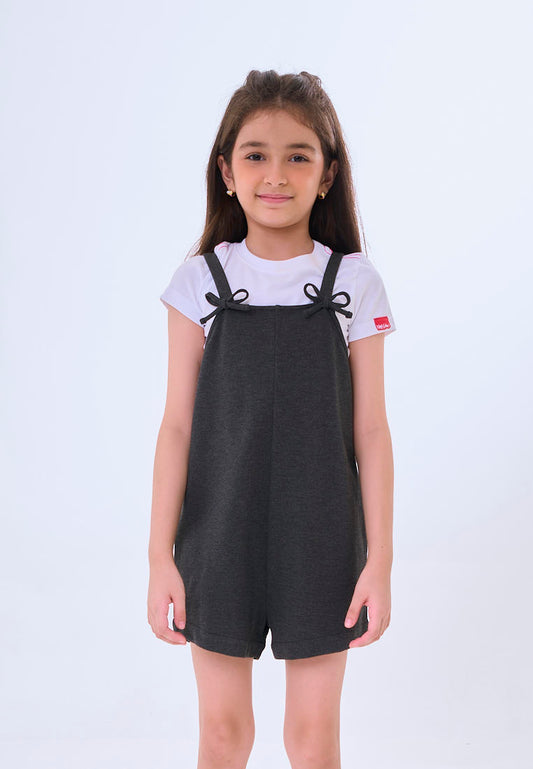 Mossimo Kids Cora Dark Gray Strap Short Playsuit