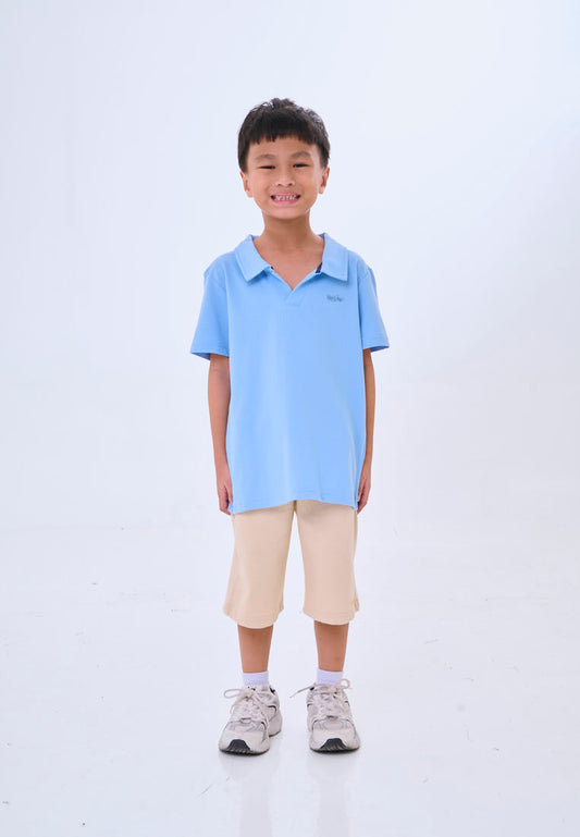 Mossimo Kids Hollis Blue V-Neck Sporty Collar Top