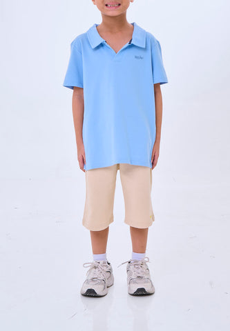 Mossimo Kids Hollis Blue V-Neck Sporty Collar Top