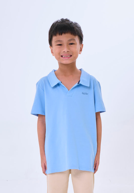 Mossimo Kids Hollis Blue V-Neck Sporty Collar Top