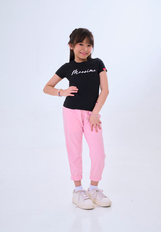 Mossimo Kids Myrris Pink Knit Jogger Pants