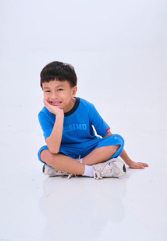 Mossimo Kids Darien Blue Plush Sweatshirt & Shorts Set