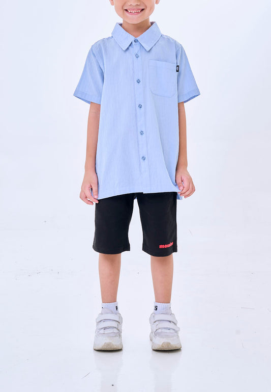 Mossimo Kids Azari Blue Woven Textured Top