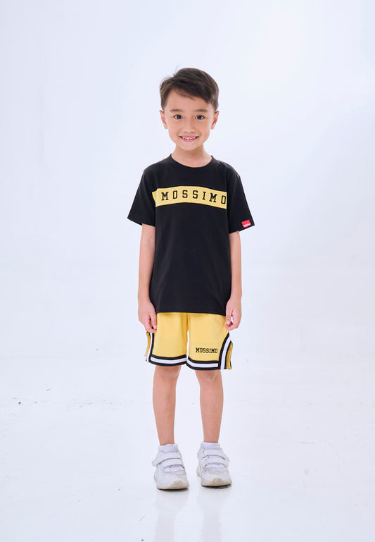 Mossimo Kids Vyric Black Yellow Sporty w/ Short Set